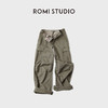 ROMI STUDIO“美式工装”多口袋平纹撞色抽拉腰头工装裤RWCAXY5149 商品缩略图0