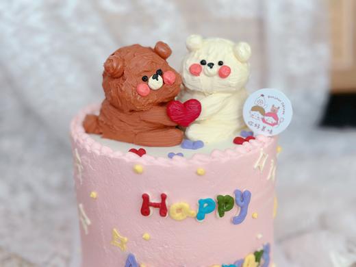 情侣立体小熊主题蛋糕（提前一天预定） 商品图1