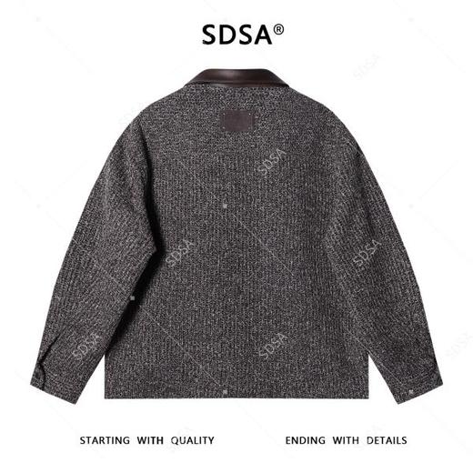 5574SDSA男士秋冬新款痞帅男装港风复古拼接撞色翻领夹克时尚百搭外套 商品图5