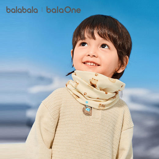 巴拉巴拉balaOne童装儿童围脖2025新款围巾男童女童卡通图案可爱 商品图1