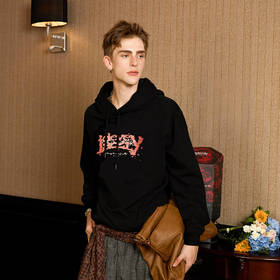 IDEVERRAY早秋新款花瓣logo宽松连帽卫衣男生上衣女情侣装帽衫薄