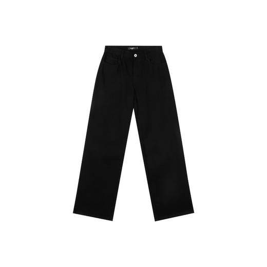 oneup中腰斜纹宽松直筒牛仔裤 商品图6