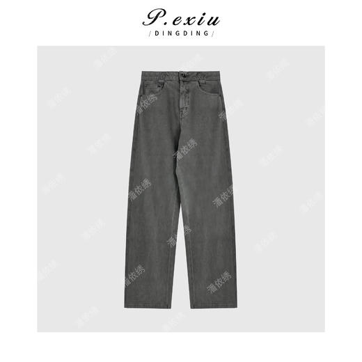 03-2潘依绣丁丁宠粉PanYiXiu/潘依绣天丝重工成衣染复古水洗小弯刀牛仔裤 S88102 商品图1