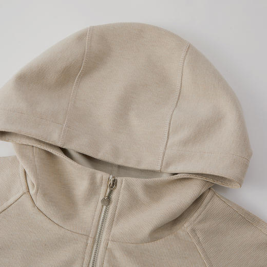 谜底连帽卫衣开衫长袖2025冬季新品柔软双开拉链绣花女254MV1682 商品图3