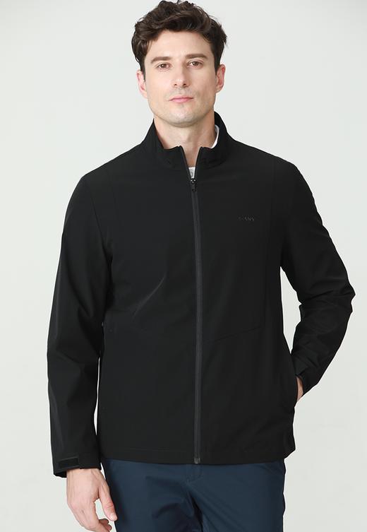 SANY休闲男士立领软壳夹克320C-黑色 商品图0