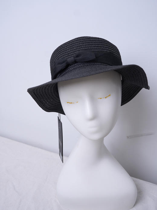 HJ6M10 - 漆黑色 帽子 - 商品图0