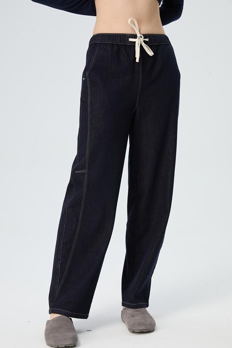 【莱赛尔环保纤维】水淼2025秋冬新款休闲显瘦百搭牛仔裤微香蕉裤1592 商品图0