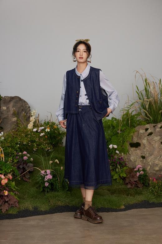 ANSUABEL 文艺设计感牛仔马甲外套 21327 商品图3