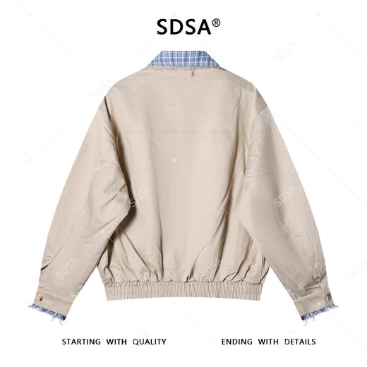 JK02SDSA男士秋冬新款痞帅男装韩版格子拼接翻领夹克百搭时尚开衫外套 商品图5