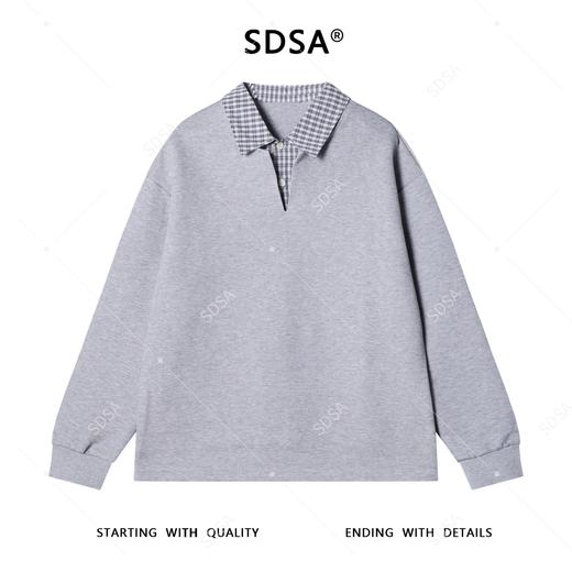 9570SDSA男士秋冬新款痞帅男装韩版撞色拼接翻领卫衣简约百搭气质上衣 商品图1