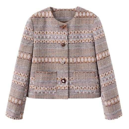 HR YJLY8622气质简约小香单排扣法式短外套 商品图4