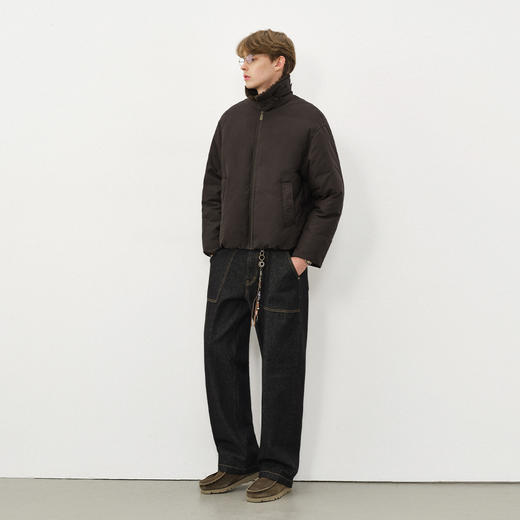 714street美式复古【立领/翻领】夹棉外套男2025冬季防风工装棉服 商品图2