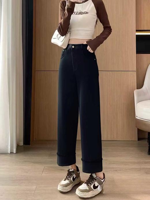 【秋上新】烟管裤～2706小个子秋季毛边裤型超好看显瘦休闲裤-喜出 商品图3