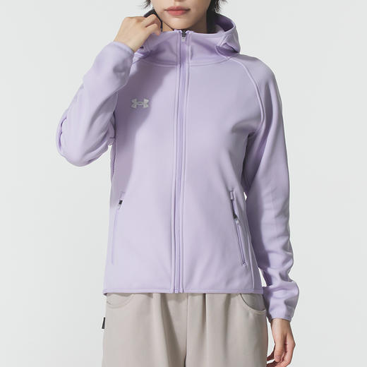 安德玛团队 女款紫色 夹克/外套 针织连帽夹克 商品图0