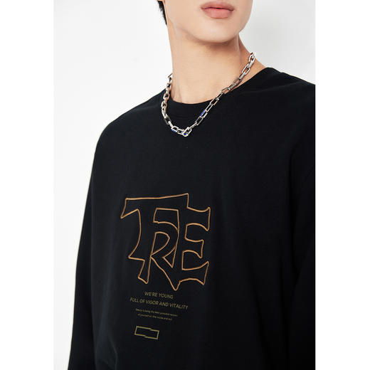 gxg.jeans男装【100%棉】25秋款软绵亲肤舒适百搭青少年男士圆领套头卫衣K&C 商品图7