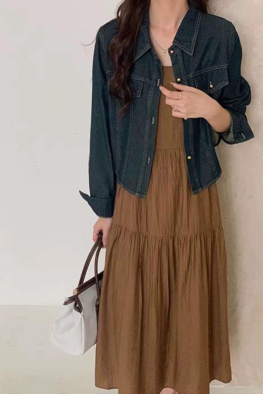 amadella 时髦吊带连裙牛仔外套套装 21240 商品图2