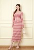 ANSUABEL 粉色渐变针织开衫半裙套装 18735 商品缩略图2