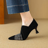【预售5天】秋季新款法式水钻尖头高跟鞋女复古风通勤深口单鞋DB&M6602 商品缩略图3