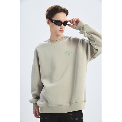 gxgjeans男装 男士圆领卫衣25秋款户外通勤简约百搭校园青少年套头卫衣打底衫K&C 商品图2