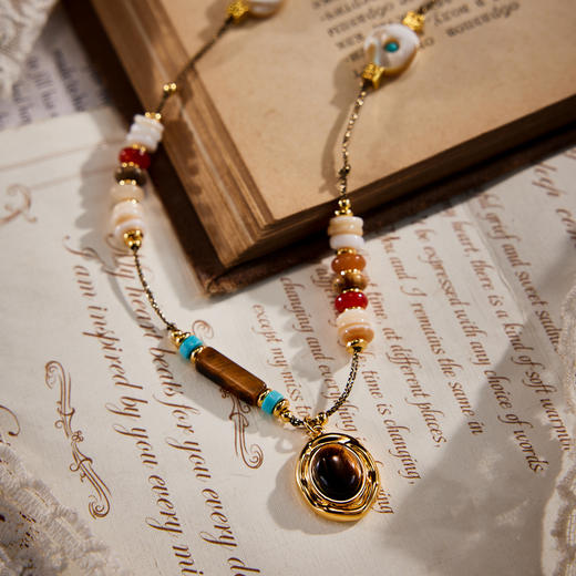 Manreya玛芮雅“丝路幻珠”天然石虎眼石长项链|天然石，虎眼石 商品图5