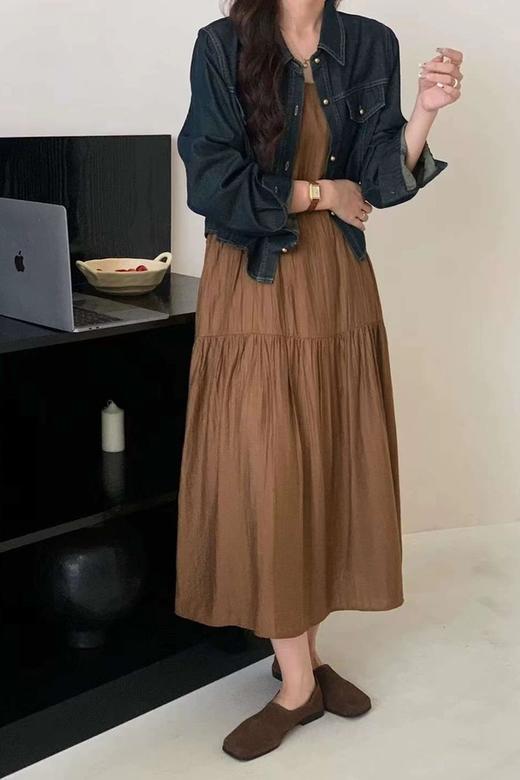 amadella 时髦吊带连裙牛仔外套套装 21240 商品图3