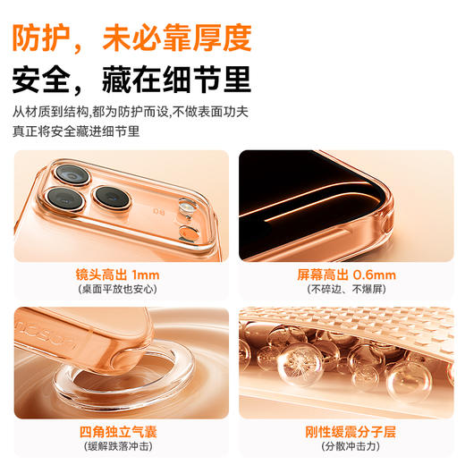 【69元3件】倍思 水晶系列 轻薄保护壳 苹果15/16/17 商品图2