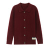 tbrk-7788秋冬新款女士翻领针织开衫 玫红色修身显瘦百搭单排扣长袖上衣 商品缩略图4