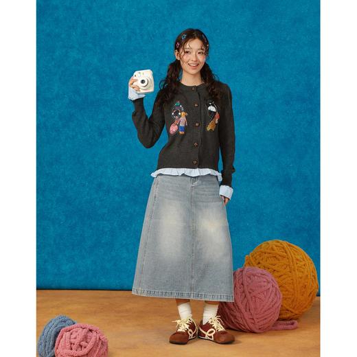 休闲卡通拼接毛衣开衫-纪念日百货门店同款165495275 商品图1