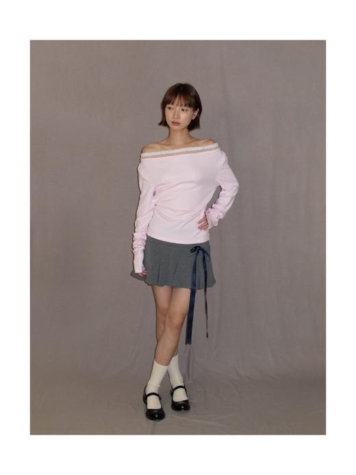 Kaiy Xiao 魔法系列 纯色花边后背系带长袖 商品图4