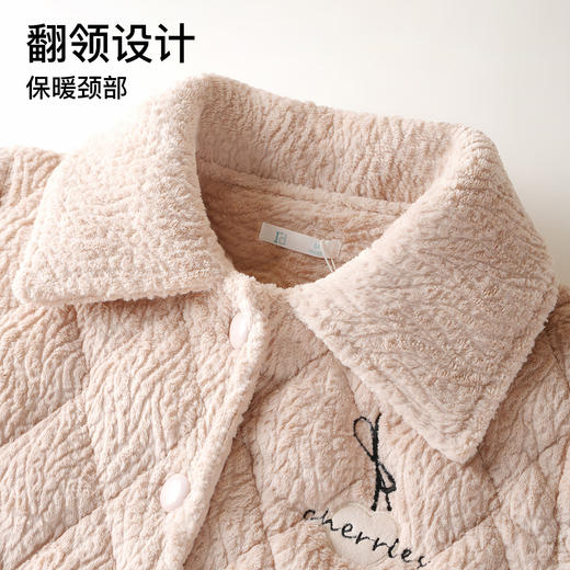 【三层夹棉 加厚保暖】爱帝女士冬季棉服可外穿保暖家居服套装 商品图9