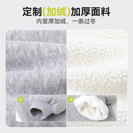 【热卖经典】嘟嘟家童装男童加绒运动裤冬装女童裤子儿童休闲裤潮 商品图4