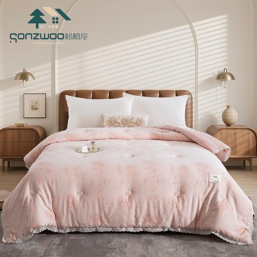 松植屋秋冬双人麻理棉花被 100%新疆长绒棉填充 蓬松透气 商品图8