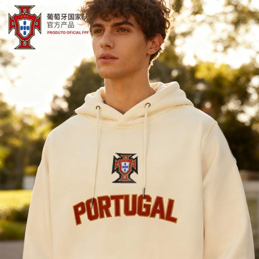 【官方正版】葡萄牙国家队 | 米色帽衫C罗印号连帽卫衣男女同款 商品图3