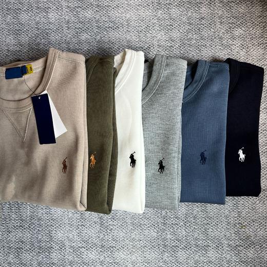 高品质 可扫码小马刺绣纯色长袖款式上衣圆领卫衣套头男 商品图2