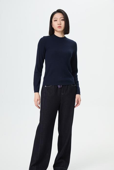 【自留款柔软舒服】水淼2025秋冬新款高弹毛织百搭保暖绵羊毛柔软小衫1884 商品图0