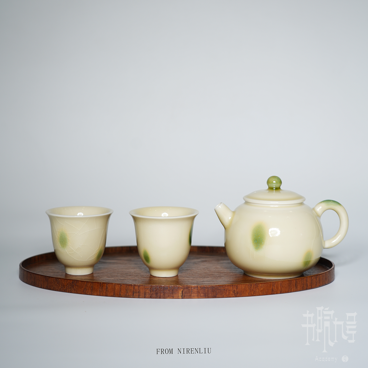 长沙窑点彩系列茶具套装