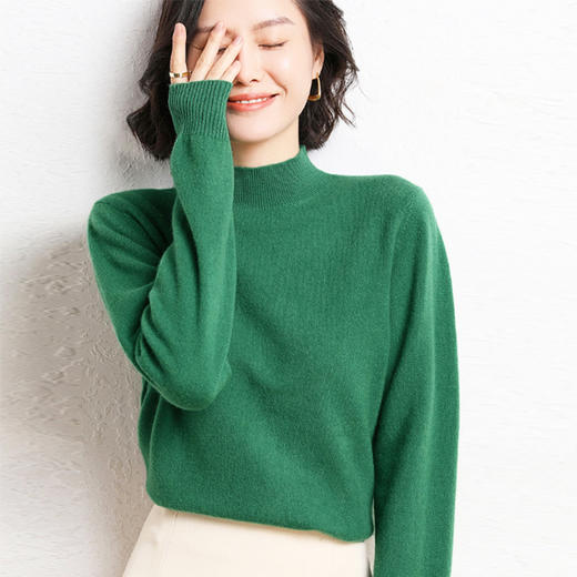 女士中高顿混纺羊毛衫 商品图1