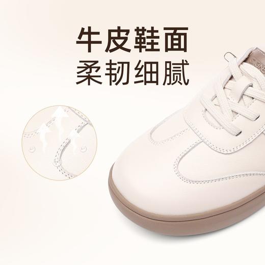 信诺真皮软底舒适女士单鞋休闲鞋2025秋季新款皮鞋平底轻便妈妈鞋5Q3007-3 商品图1