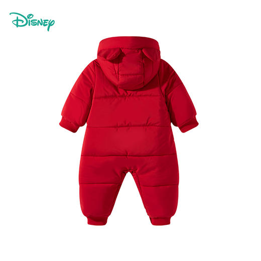 【米奇立体帽子哈衣】秋冬新款男女宝宝夹棉保暖连体衣大红爬爬服ZD4EL019 商品图3
