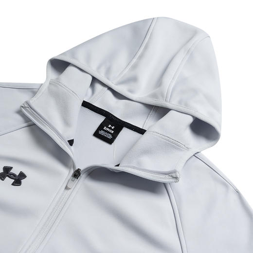 安德玛团队 女款灰色 针织连帽夹克外套 商品图4