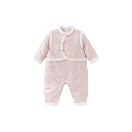 英氏婴儿哈衣新生儿爬服冬季保暖新中式可爱长袖拜年服喜庆新款 商品图4