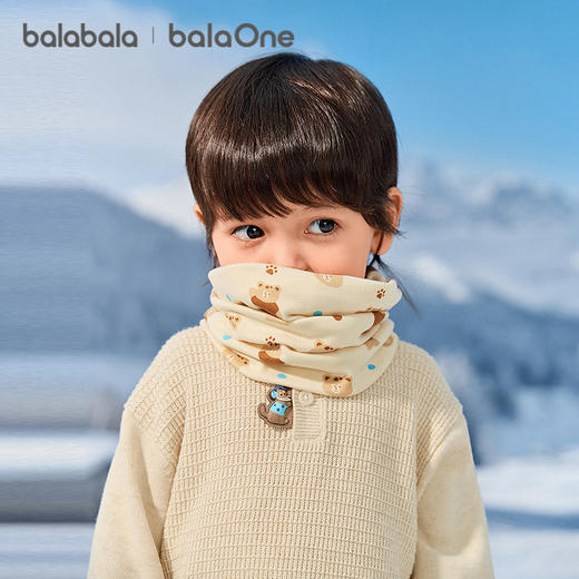 巴拉巴拉balaOne童装儿童围脖2025新款围巾男童女童卡通图案可爱 商品图0