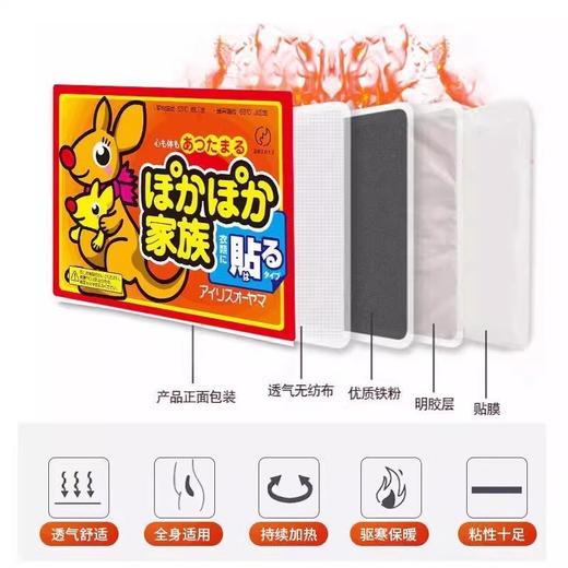 【冬日暖身！老少皆宜】袋鼠暖宝宝暖贴自发热防寒暖身贴保暖防寒贴暖宝腰腹部热帖。ha 商品图2