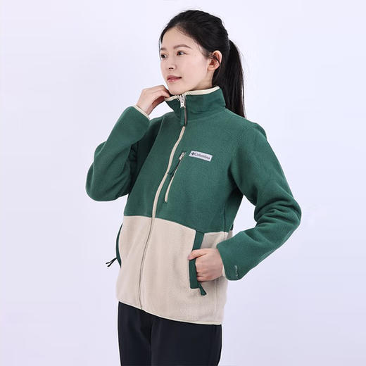 哥伦比亚女式净色立领抓绒外套XR7225 商品图2