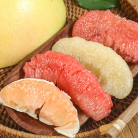 【福建四色蜜柚】顺丰到家 酸甜爆汁 果肉细腻爽口 红柚、三红柚、白柚、黄柚各1个 总净重8-8.5斤彩箱装