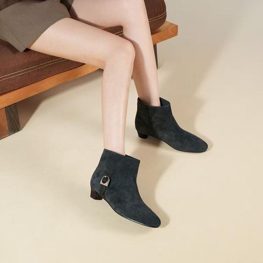 【云粉节】BF楼Westory冬季老钱风宽筒猫跟小短靴 商品图3