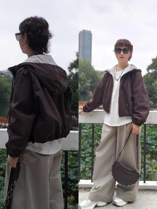 581150秋款上新 刺绣连帽拉链外套 商品图1