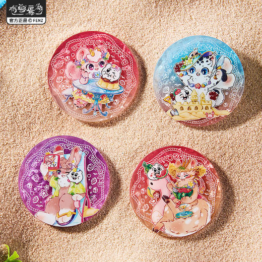 《非人哉官方店》有兽焉X奇米蛋联名福瑞乐园亚克力徽章盲盒动漫吧唧 商品图2