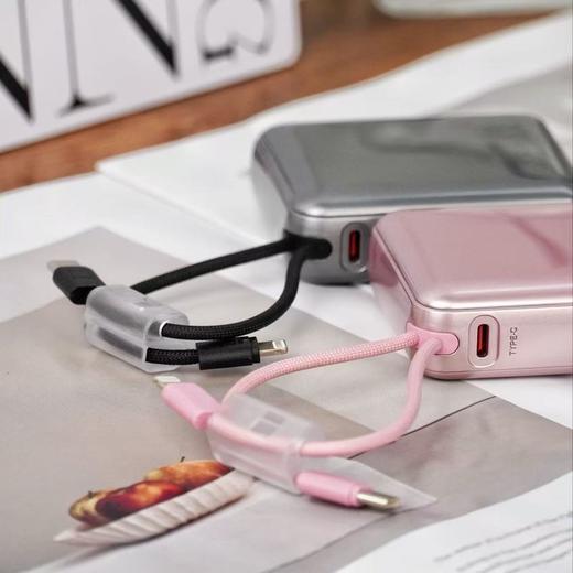 镜面超级快充移动电源 ， 航空品质防火材质，22.5W快充，枪灰色/玫瑰金色可选【G】 商品图3