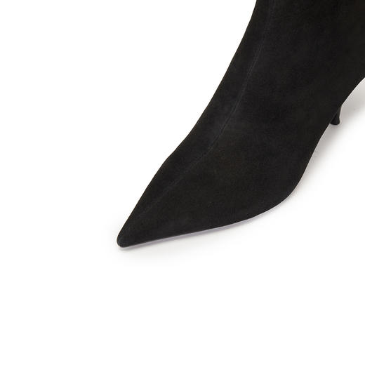 【云粉节】【思加图】BF楼思加图2025新款气质通勤复古时装靴中靴高跟鞋细跟女靴子H8058，吊牌价1890，活动价1358 商品图8